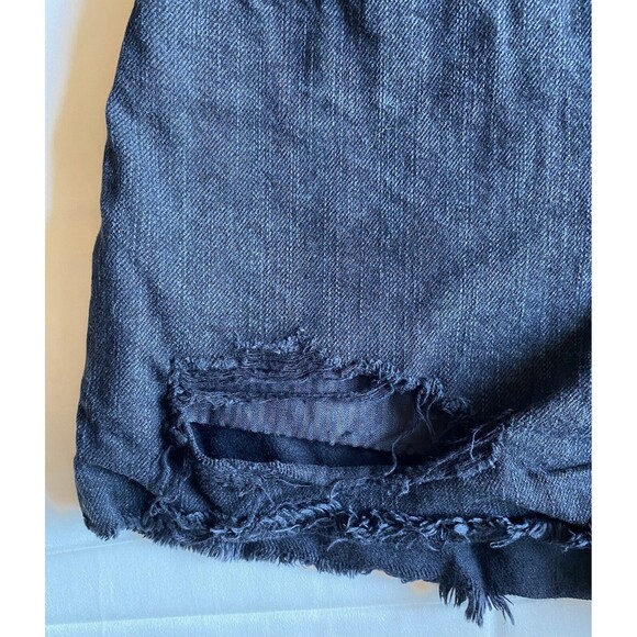 Hollister Shorts Women's 5 27w Black Stretch Distress Cutoff Denim‎ High Rise - Picture 4 of 11